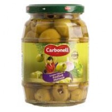 Pot groene olijven in knoflook marinade 340 gram  Carbonell